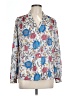 Assorted Brands Floral Silver Long Sleeve Blouse Size L (estimated) - photo 1