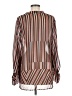 CAbi 100% Polyester Stripes Brown Long Sleeve Blouse Size M - photo 2
