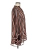 CAbi 100% Polyester Stripes Brown Long Sleeve Blouse Size M - photo 4