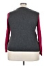 Worthington Color Block Burgundy Pullover Sweater Size 2X - photo 2
