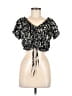 Shein Black Short Sleeve Blouse Size 12 - photo 1