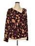 Gibson 100% Polyester Burgundy Long Sleeve Blouse Size 3X - photo 1