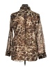 Bailey 44 Animal Print Brown Long Sleeve Blouse Size XL - photo 2
