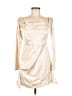 PrettyLittleThing 100% Polyester Ivory Cocktail Dress Size 6 - photo 1