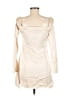 PrettyLittleThing 100% Polyester Ivory Cocktail Dress Size 6 - photo 2