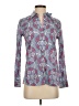 Talbots 100% Cotton Paisley Blue Long Sleeve Blouse Size XS - photo 1