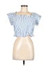 Pull&Bear Blue Short Sleeve Top Size M - photo 1