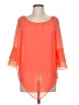 AGB 100% Polyester Orange 3/4 Sleeve Blouse Size M - photo 1