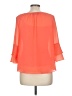AGB 100% Polyester Orange 3/4 Sleeve Blouse Size M - photo 2
