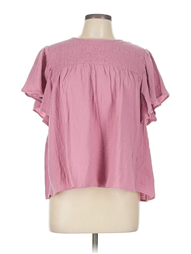 Pre-owned Lularoe Short Sleeve Blouse In Pink