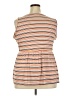 Lane Bryant Stripes Multi Color Orange Sleeveless T-Shirt Size 22 - 24 Plus - photo 2