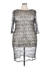 Kay Unger Animal Print Silver Cocktail Dress Size 22 - photo 1