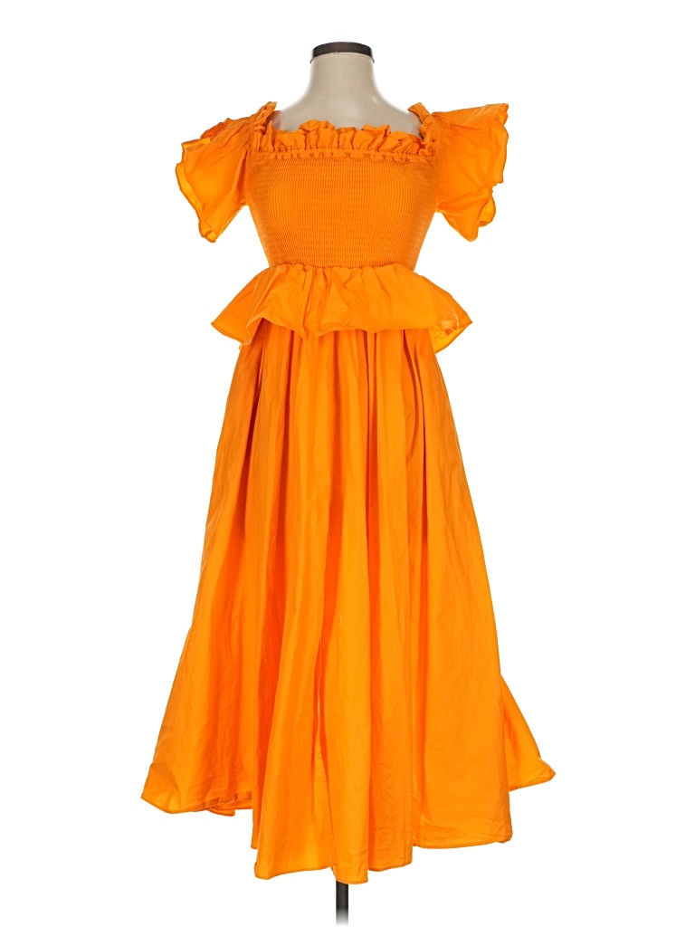 Pre-owned Assorted Brands Cocktail Dress In Orange