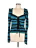 Love, Whit by Whitney Port Blue Long Sleeve Top Size L - photo 1