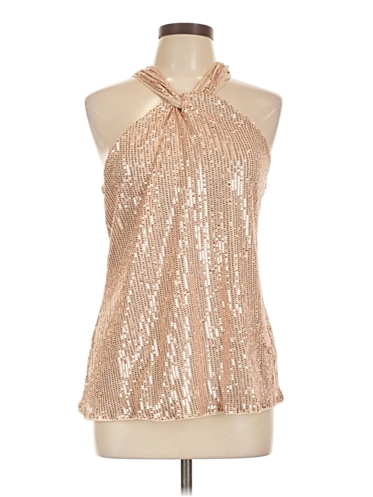 Grace Karin Sleeveless Blouse In Gold