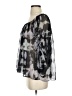 Akiko 100% Silk Gray 3/4 Sleeve Silk Top Size XS - photo 5