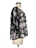 Akiko 100% Silk Gray 3/4 Sleeve Silk Top Size XS - photo 4