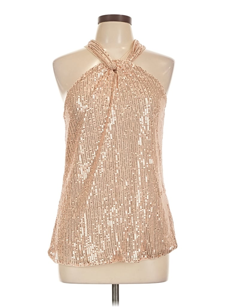 Grace Karin Sleeveless Blouse In Gold