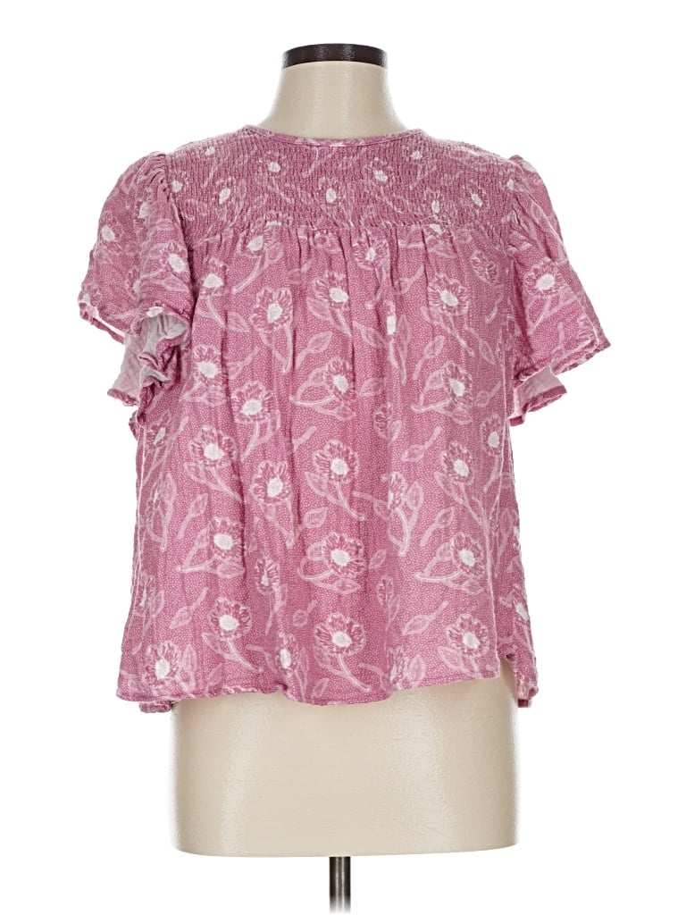 Pre-owned Lularoe Short Sleeve Blouse In Pink