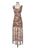 Louna Animal Print Brown Cocktail Dress Size XS - photo 1