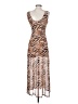 Louna Animal Print Brown Cocktail Dress Size XS - photo 2