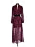 LDT 100% Polyester Paisley Burgundy Casual Dress Size 6 - photo 2