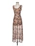 Louna Animal Print Brown Cocktail Dress Size XS - photo 1