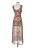 Louna Animal Print Brown Cocktail Dress Size XS - photo 2