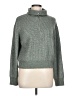 Jessica Simpson Tweed Green Turtleneck Sweater Size L - photo 1
