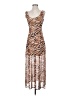 Louna Animal Print Brown Cocktail Dress Size XS - photo 1