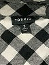 Torrid Checkered-gingham Black Long Sleeve Button-Down Shirt Size 2X Plus (2) - photo 4
