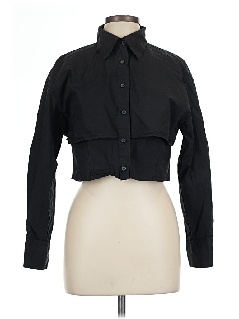 Pre-owned Commense Long Sleeve Blouse In Black