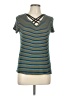 Glitz Stripes Teal Short Sleeve T-Shirt Size L - photo 1