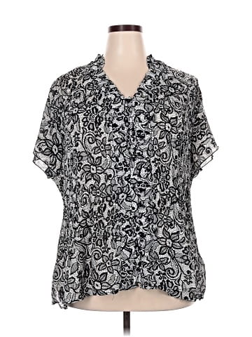 Signature by Larry Levine Short Sleeve Blouse (view 1)