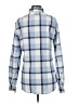 Express Outlet 100% Cotton Plaid Blue Long Sleeve Button-Down Shirt Size M - photo 2