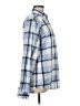Express Outlet 100% Cotton Plaid Blue Long Sleeve Button-Down Shirt Size M - photo 4