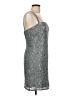 JS Collections Metallic Silver Cocktail Dress Size 10 - photo 4
