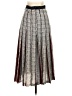 Zara 100% Polyester Argyle Gray Casual Skirt Size XS - photo 2