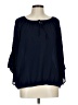 Alyx 100% Polyester Blue 3/4 Sleeve Blouse Size L - photo 1