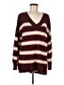 American Eagle Outfitters Stripes Burgundy Pullover Sweater Size M - photo 1
