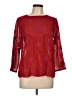 d.RA 100% Polyester Floral Red 3/4 Sleeve Blouse Size L - photo 1