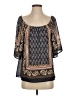 Blu Pepper 100% Polyester Black 3/4 Sleeve Blouse Size S - photo 1