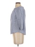 Zara 100% Baumwolle Blue 3/4 Sleeve Blouse Size S - photo 5