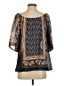 Blu Pepper 100% Polyester Black 3/4 Sleeve Blouse Size S - photo 2