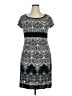 Perseption Graphic Black Gray Casual Dress Size XL - photo 1