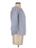 Zara 100% Baumwolle Blue 3/4 Sleeve Blouse Size S - photo 4