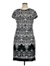 Perseption Graphic Black Gray Casual Dress Size XL - photo 2
