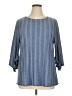 W5 Blue 3/4 Sleeve Blouse Size 1X - photo 1