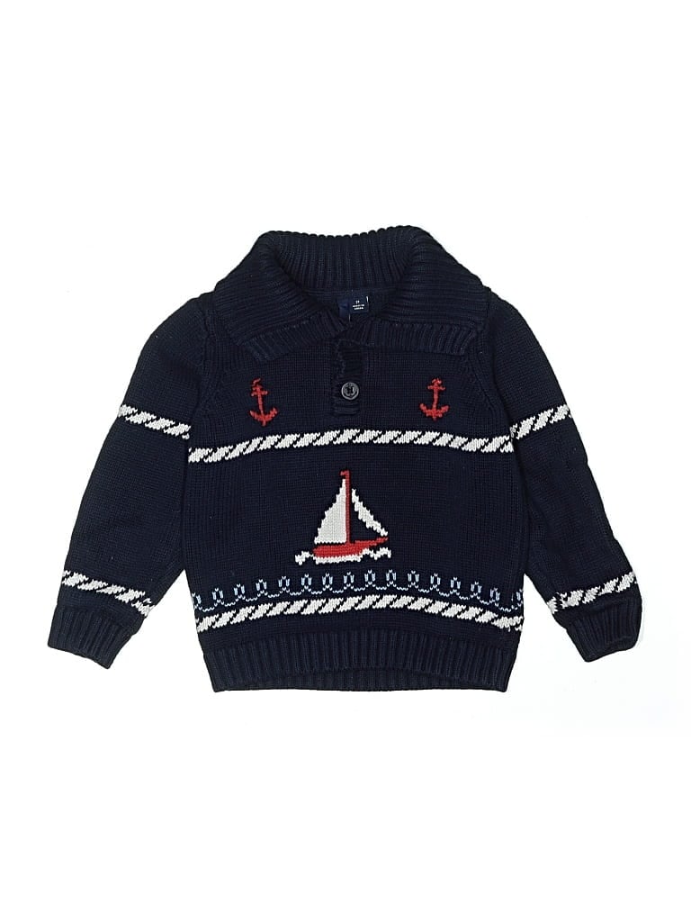 Pre-owned Janie And Jack Kids' Pullover Sweater In Blue