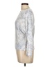Sioni Metallic Silver Pullover Sweater Size L - photo 5